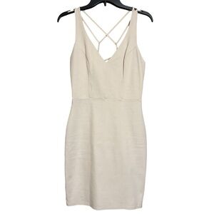 Charlotte Russe Fitted Strappy Dress Ivory, NWT, S